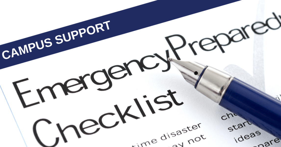Supporting campus through emergency preparedness and development plans